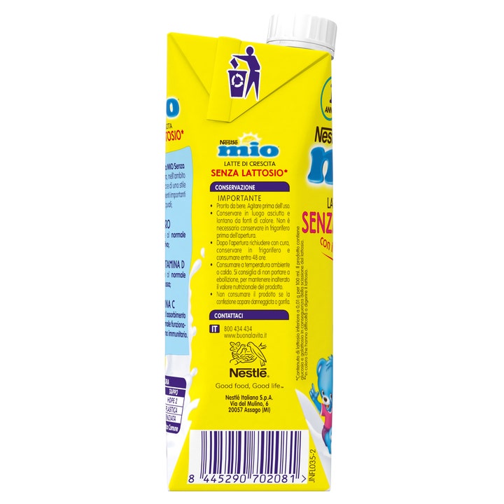 Nestlè Mio Latte Di Crescita Senza Lattosio Liquido Brick 500ml-3