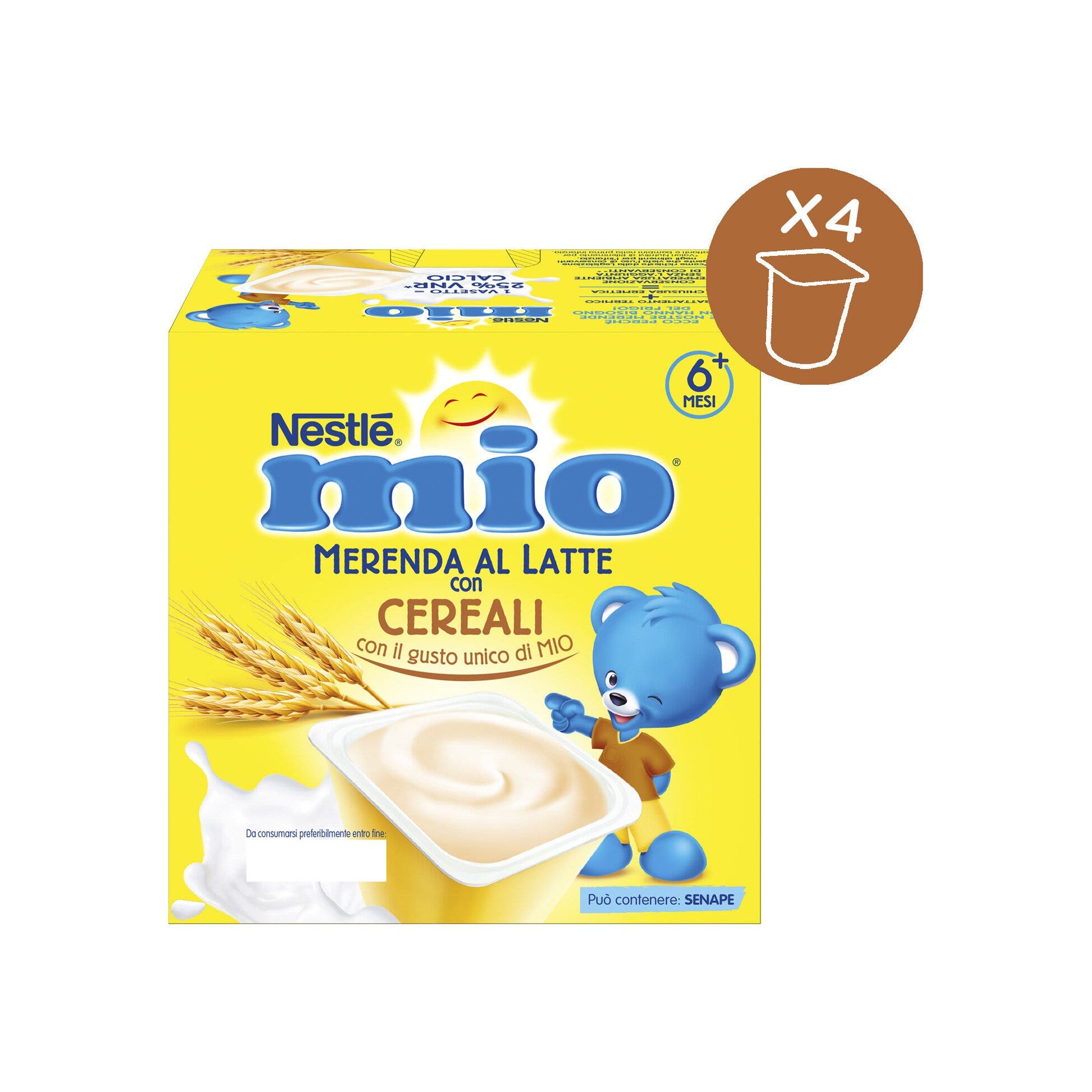 Nestlè Mio Merenda Al Latte Cereali 4 Vasetti Da 100g-10