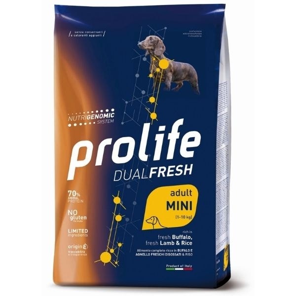 Prolife Dog Dual Fresh Adult Mini Buffalo Lamb & Rice 2Kg-1