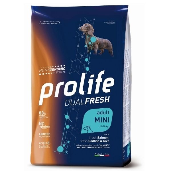 Prolife Dog Dual Fresh Adult Mini Salmon Codfish & Rice 2Kg-1
