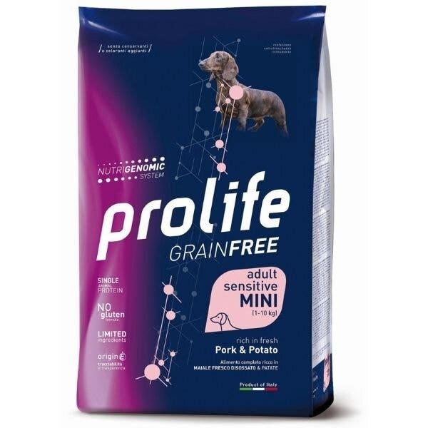 Prolife Grain Free Adult Sensitive Pork & Potato Cibo Secco Per Cani Taglia Piccola Sacco 2kg-2