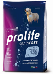 Prolife Dog Grain Free Sensitive Sole Fish & Potato Cibo Secco Per Cani Adulti Taglia Media/Grande Sacco 10 Kg-2