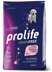 Prolife Dog Grain Free Sensitive Pork & Potato Cibo Secco Per Cani Cuccioli Taglia Media/Grande Sacco 10 Kg-1