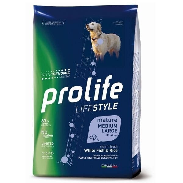 Prolife Dog Life Style Mature Medium/Large White Fish & Rice 2,5Kg-2
