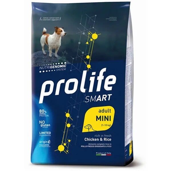 Prolife Dog Smart Chicken & Rice Cibo Secco Per Cani Adulti Taglia Medium/Large Sacco 2,5 Kg-2