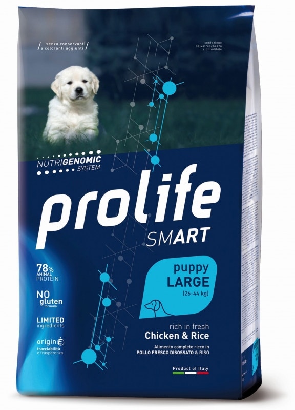 Prolife Dog Smart Chicken & Rice Cibo Secco Per Cani Cuccioli Taglia Grande Sacco 10 Kg-1
