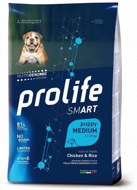 Prolife Dog Smart Chicken & Rice Cibo Secco Per Cani Cuccioli Taglia Media Sacco 10 Kg-1