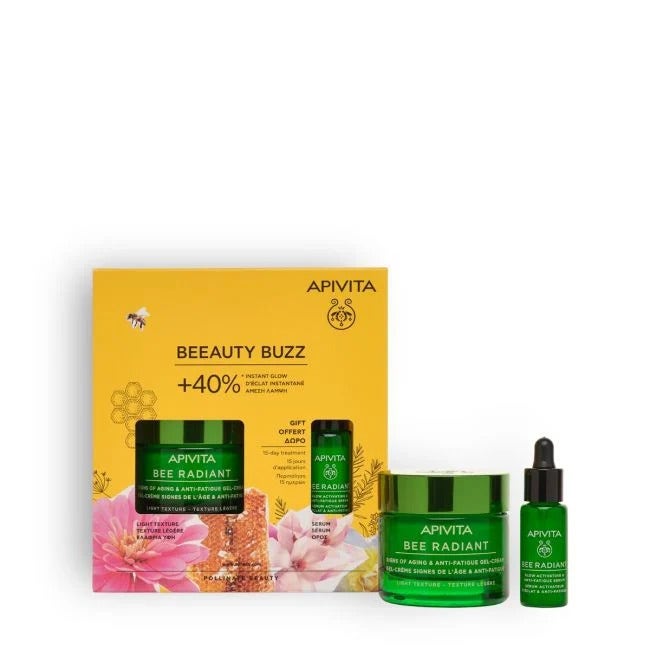 Apivita Set Bee Radiant Crema Gel Leggera 50ml + Siero 10ml-1