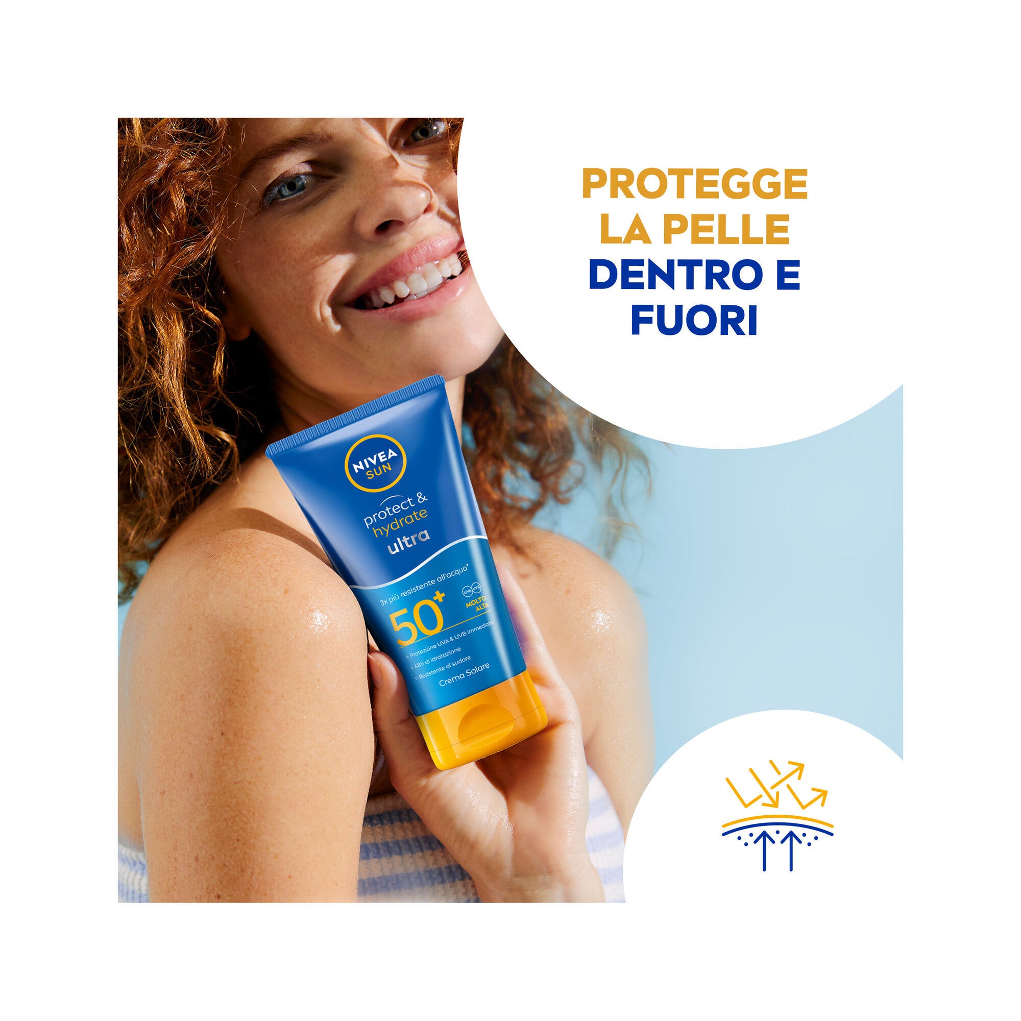 Nivea Sun Latte Solare Protect & Hydrate Ultra Fp50+ 200ml Crema Solare 50 Resistente All'acqua-11