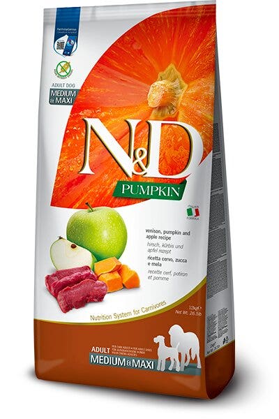 Farmina N&D Pumpkin Cibo Secco Cervo Zucca E Mela Per Cani Adulti Taglia Maxi 12kg-2