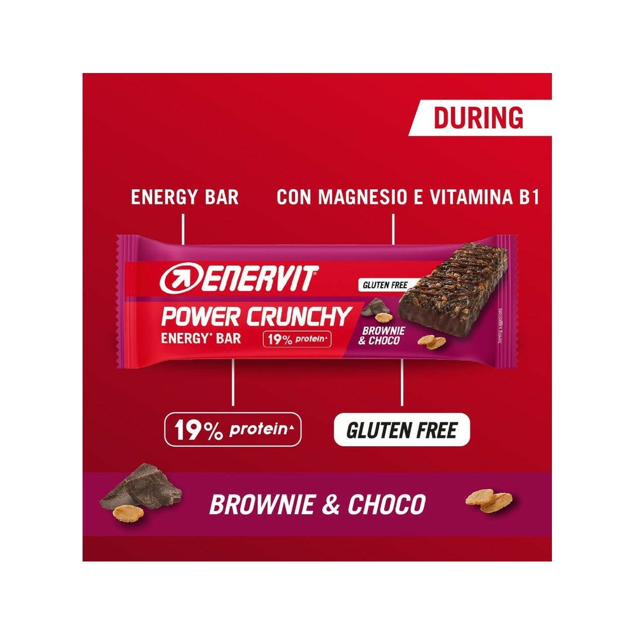 Enervit Power Crunchy Energy Bar Brownie 40g-2
