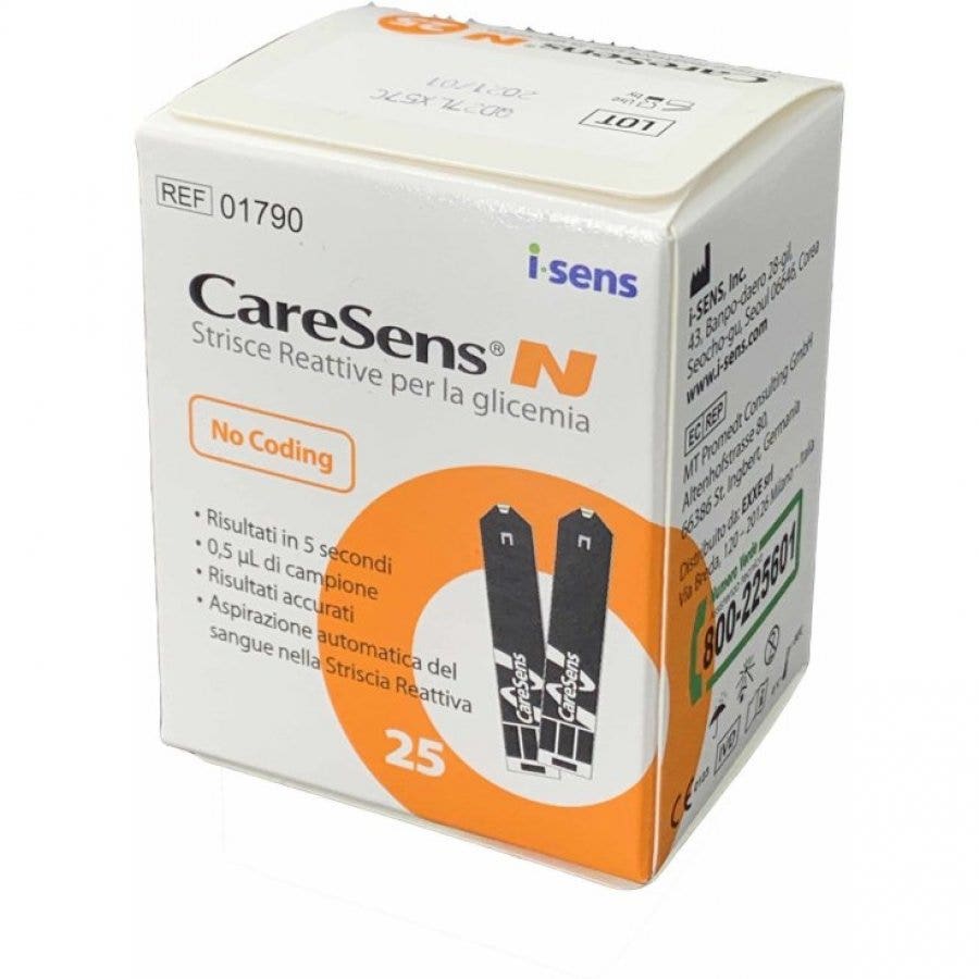 Strisce Misurazione Glicemia Caresens n 25 Pezzi-0