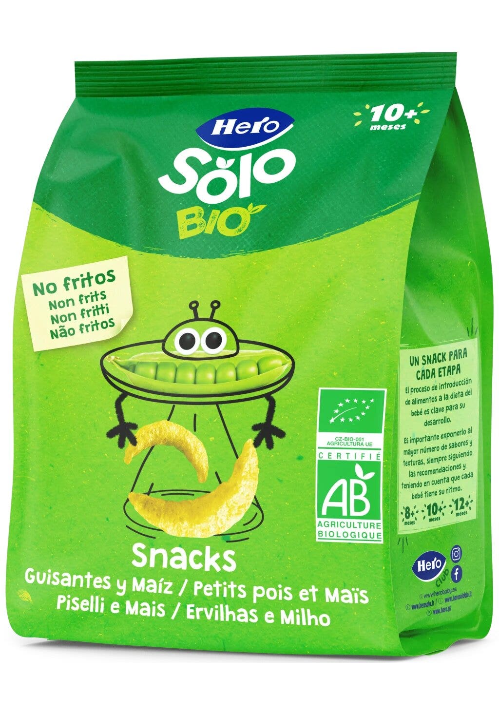 Hero Solo Snack Piselli e Mais Biologici 50g-1