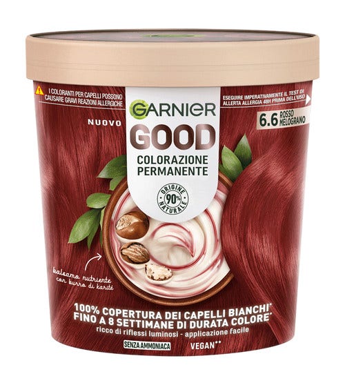 Garnier Good Kit Colorazione Permanente 6.6 Rosso Melograno 160g-1