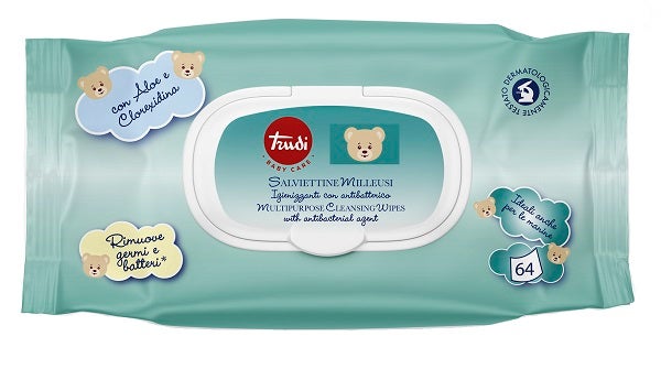 Trudi Baby Care Salviettine Igienizzanti Antibatterico 64 Pezzi-0