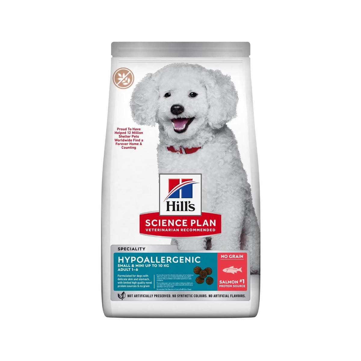 Hill's Science Plan Hypoallergenic Al Salmone Cibo Secco Cani Adulti Taglia Small Sacco 1,5kg-0
