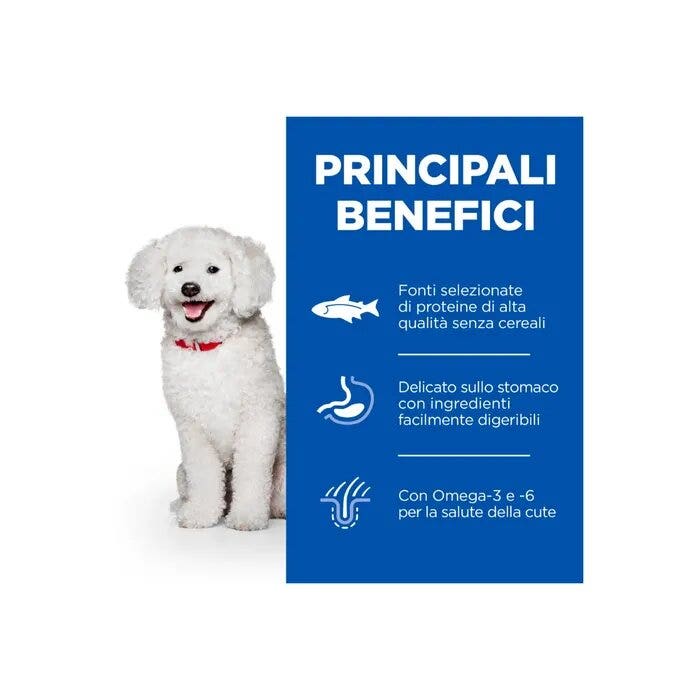 Hill's Science Plan Hypoallergenic Al Salmone Cibo Secco Cani Adulti Taglia Small Sacco 1,5kg-12