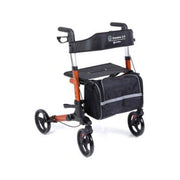 Rollator Pieghevole in Alluminio Verniciato 4 Ruote Oceano 2.0 Mopedia Colore Arancione-1