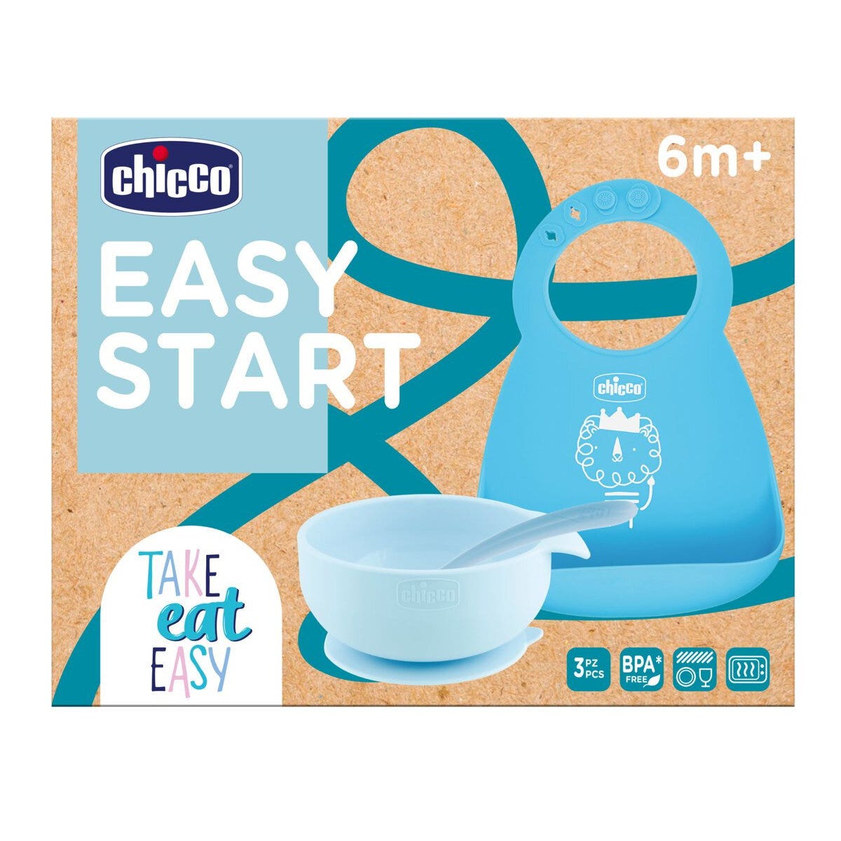 Chicco Easy Start Set Pappa Per Svezzamento Azzurro 6+ Mesi-2
