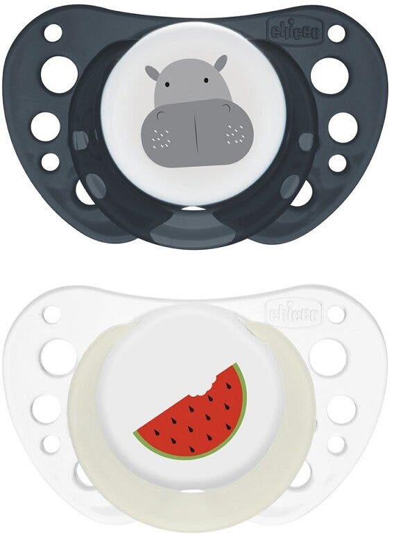 Chicco Succhietto Air Blu Silicone 16-36 Mesi 2 Pezzi-1