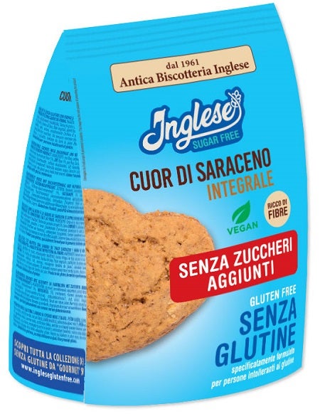 Inglese Biscotti Cuor di Saraceno Integrali Senza Zuccheri Aggiunti 200 g-0