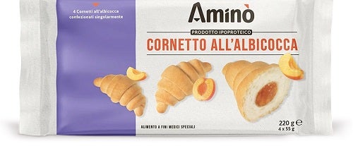 Amino' Cornetto Albicocca 4 Pezzi da 55 g-0