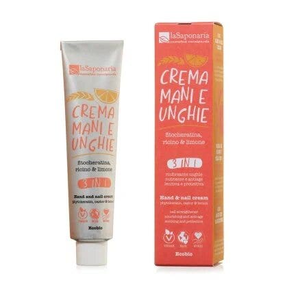 La Saponaria Crema Mani e Unghie 3 in 1 Fitocheratina, Ricino & Limone 40ml-1