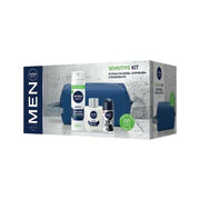 Nivea Men Sensitive Kit Cofanetto Con Schiuma 200ml Dopobarba 100ml Deodorante 50ml E Travel Bag-1