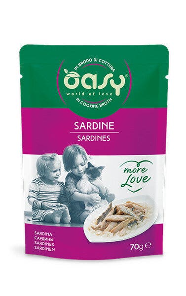 Oasy Wet Cat More Love Sardine Cibo Umido Per Gatti Adulti 70g-2