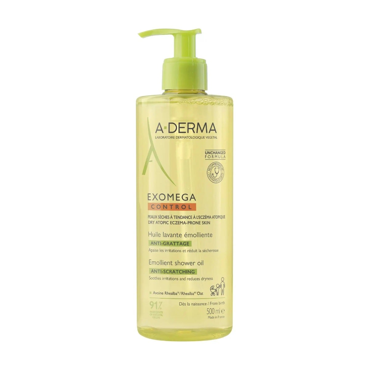 A-Derma Exomega Control Olio Lavante Emolliente Anti-Grattage 500ml-0