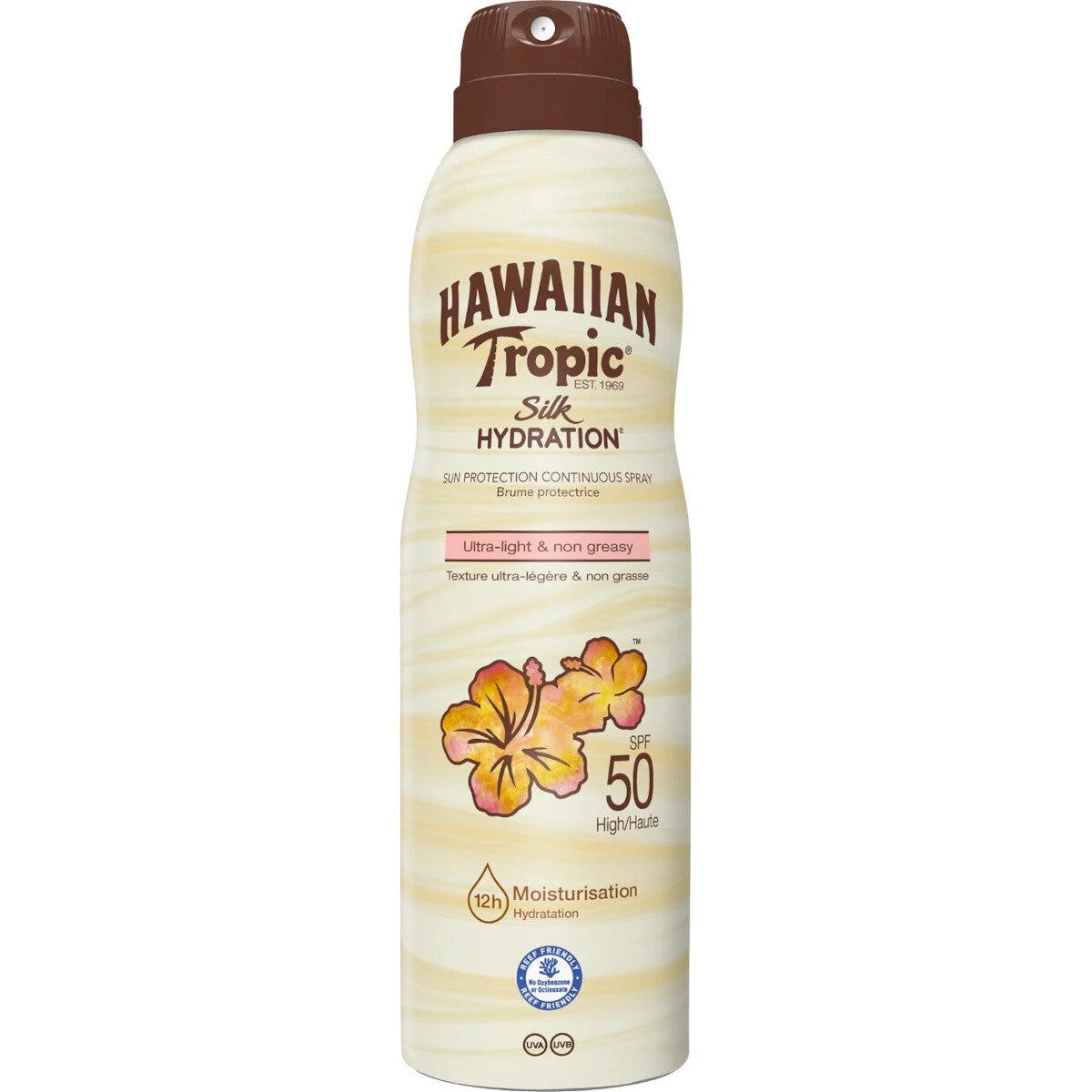 Hawaiian Tropic Silk Hydration Air Soft Can Spray Solare SPF50 220ml-1