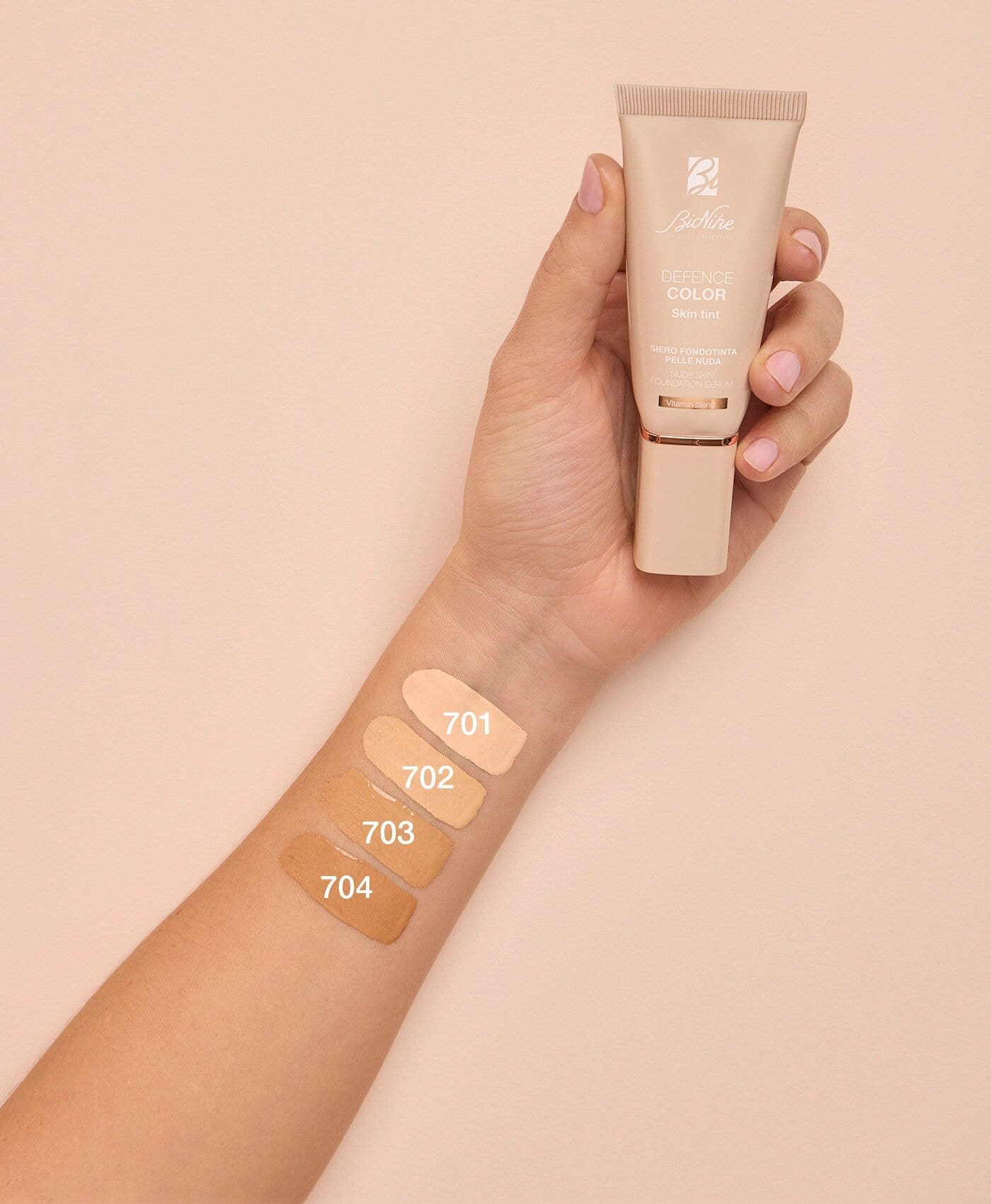 Bionike Defence Color Skin Tint Siero Fondotinta Pelle Nuda 702 Vanille 30ml-2