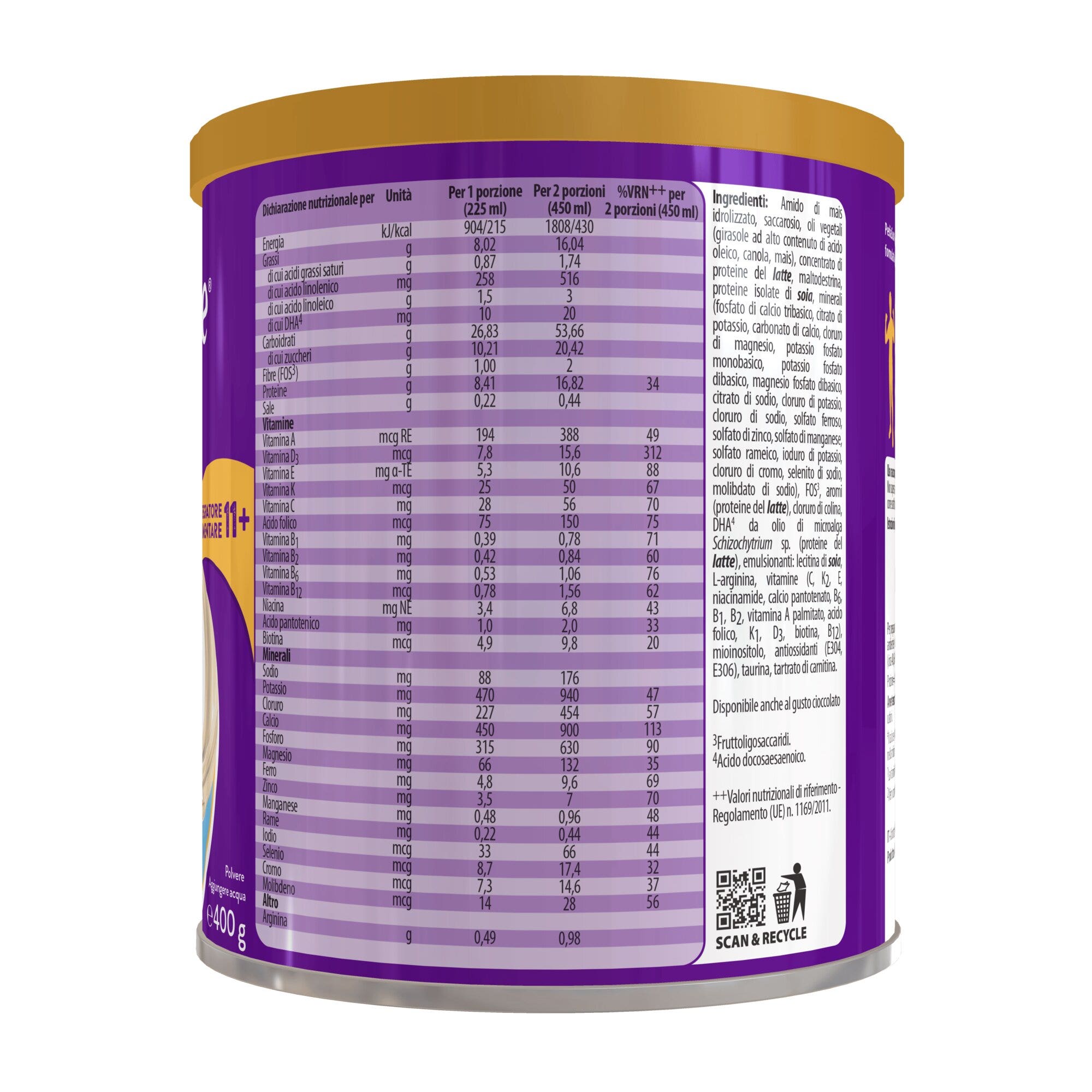 Pediasure Teenager Integratore Alimentare Multivitaminico Vaniglia 400g per Ragazzi 11+-2