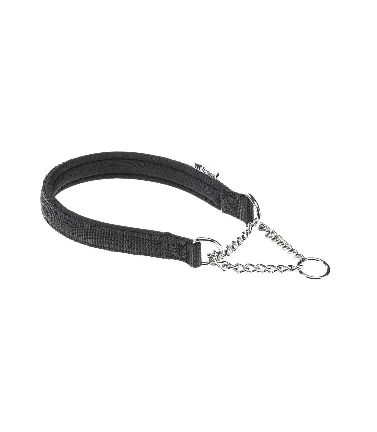 Ferplast Daytona CSS Collare Semistrangolo Nylon Soffice Imbottitura Nero Per Cani CSS15/40-1