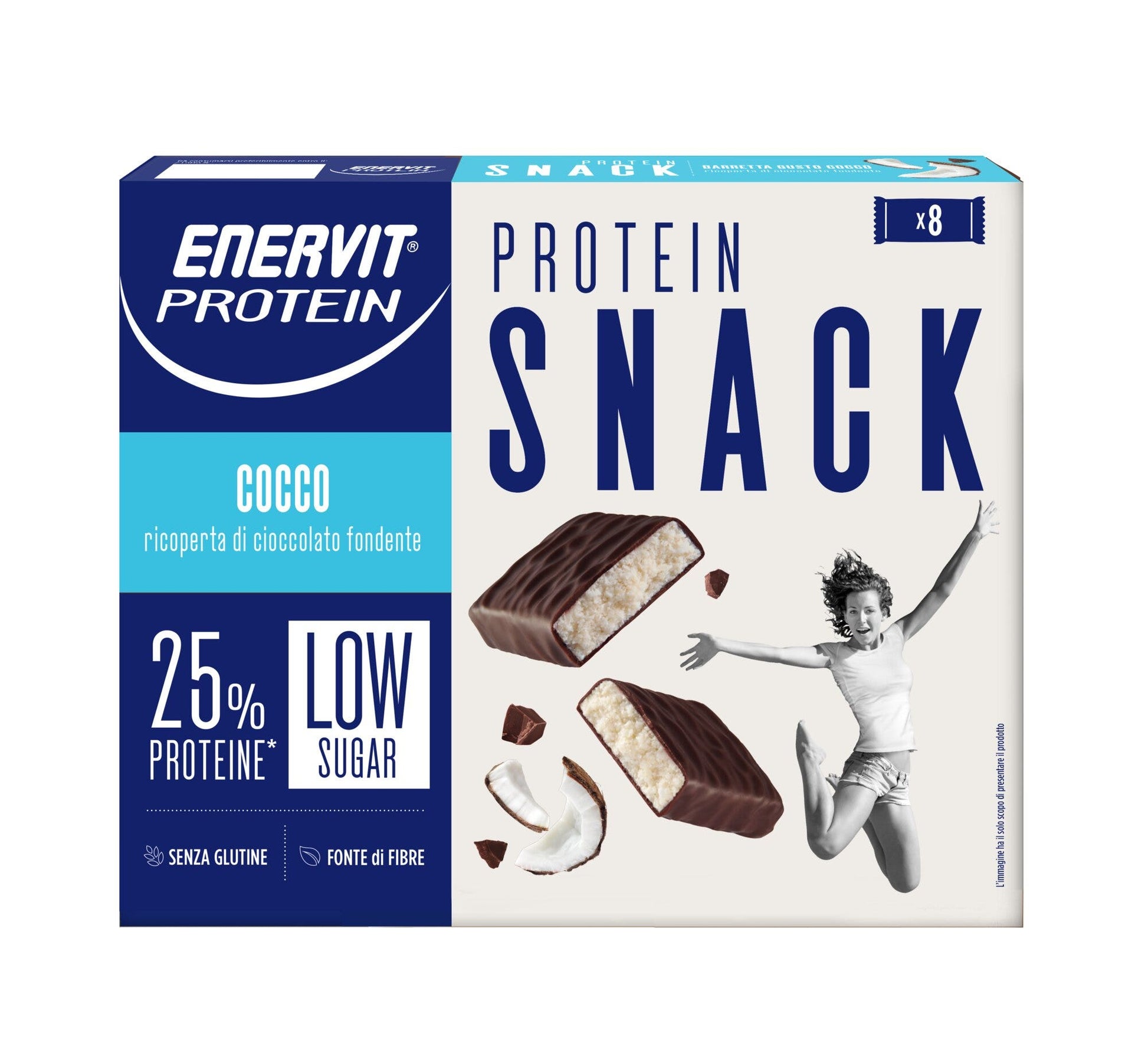 Enervit Proten Snack Al Cocco Low Sugar 8 Barrette Da 27g-2