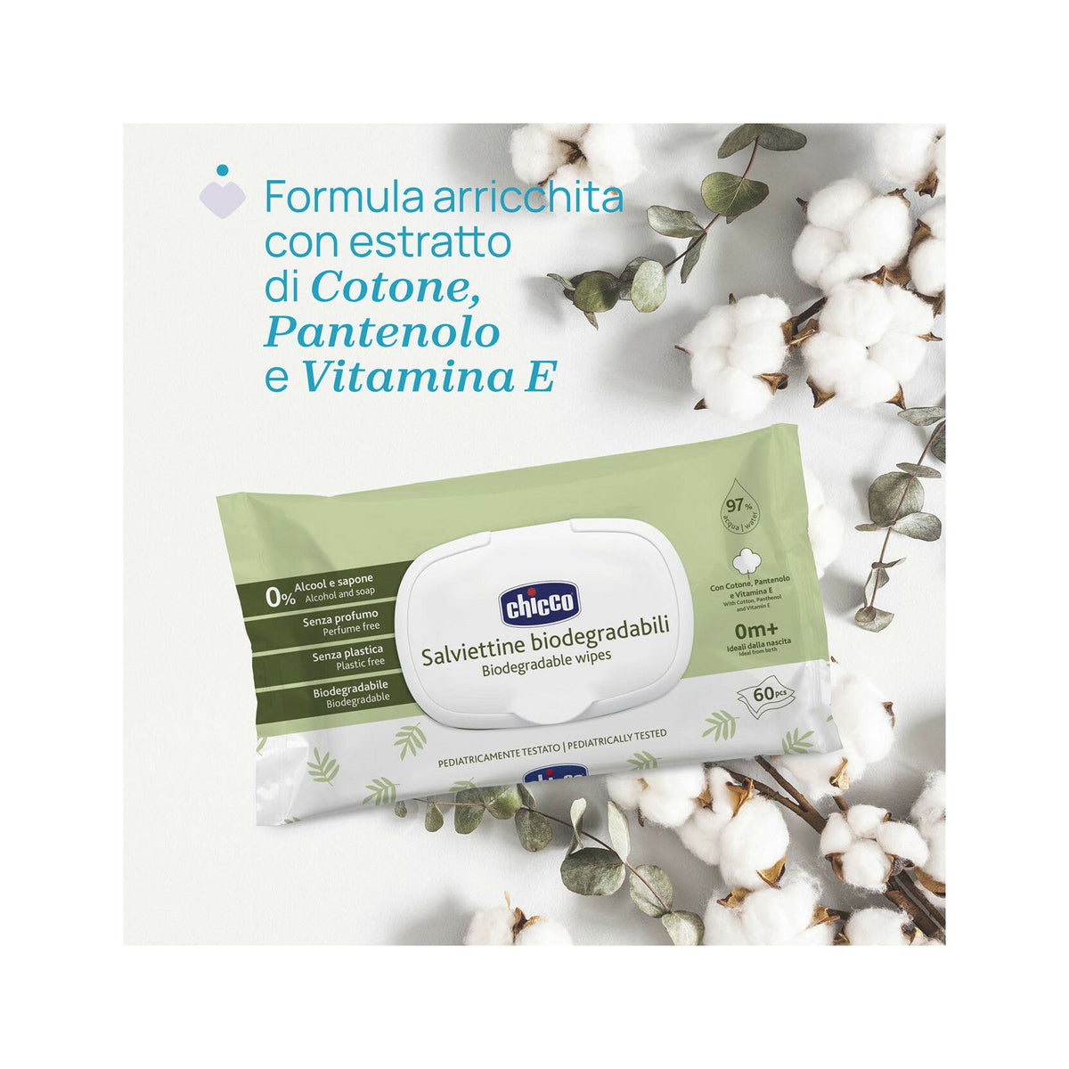Chicco Salviettine Biodegradabili 60 Pezzi-4