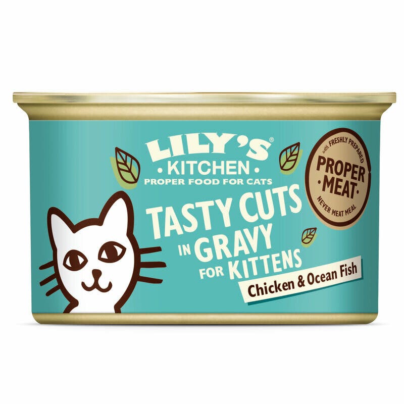 Lily's Kitchen Chicken & Ocean Fish Tasty Cuts in Gravy for Kittens 85g-1