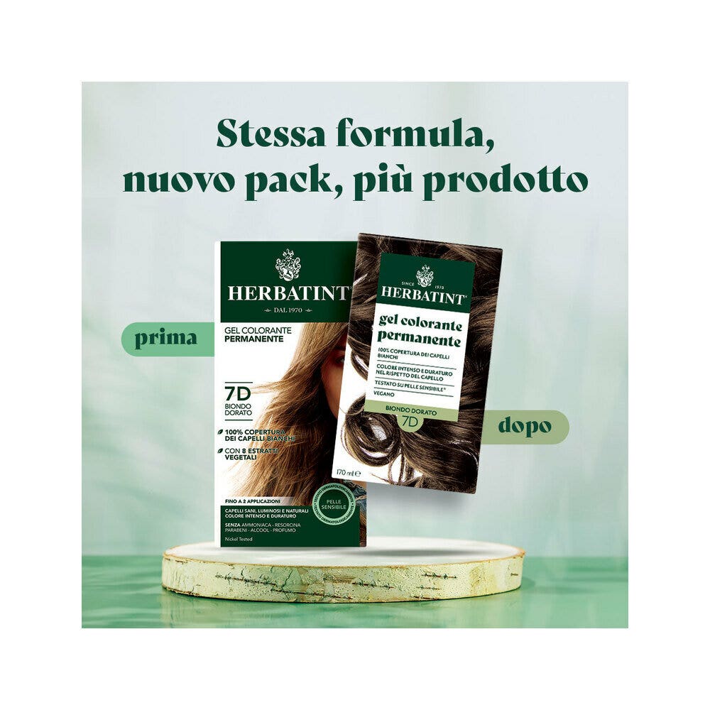 Herbatint Gel Colorante Permanente 7D Biondo Dorato 170ml-6