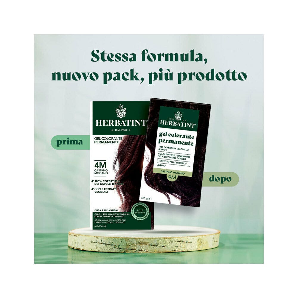 Herbatint Gel Colorante Permanente 4M Castano Mogano 170ml-6