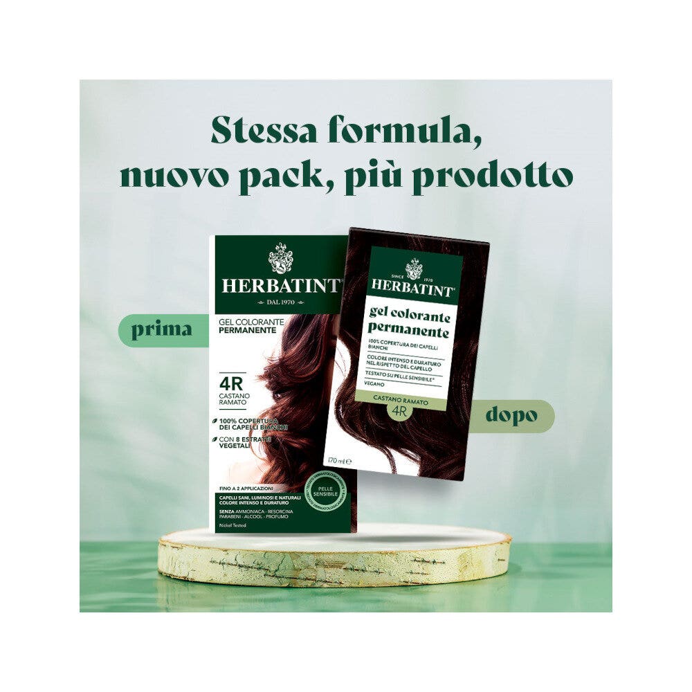 Herbatint Gel Colorante Permanente 4R Castano Ramato 170ml-6