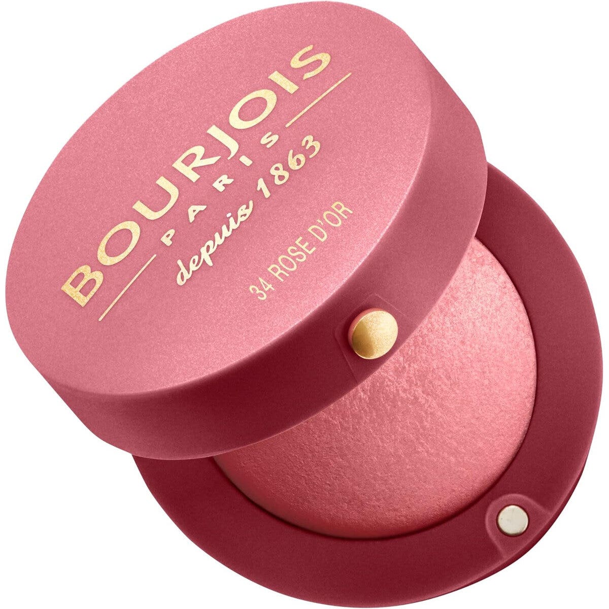 Bourjois Little Round Pot Blush Fard Illuminante Compatto 34 Rose D'Or 2.5g-1