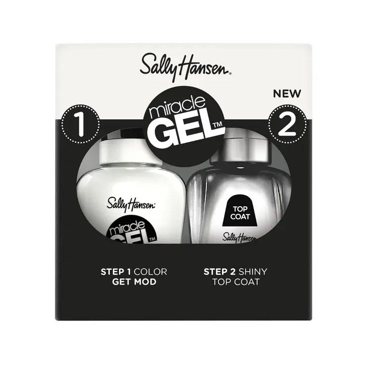 Sally Hansen Miracle Gel Duo Pack Top Coat + Smalto Colore 900 Get Mod-0