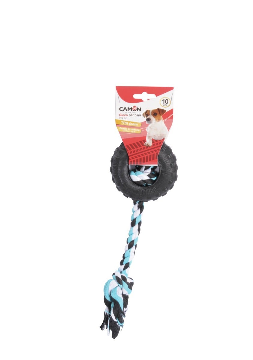 Camon Gioco Cani Pneumatico In Foam TPR Con Corda In Cotone 21cm-2