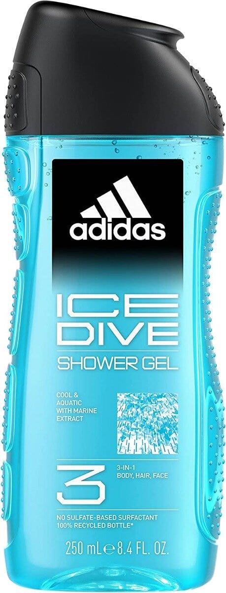 Adidas Ice Dive Gel Doccia Bagnoschiuma 3in1 250ml-3