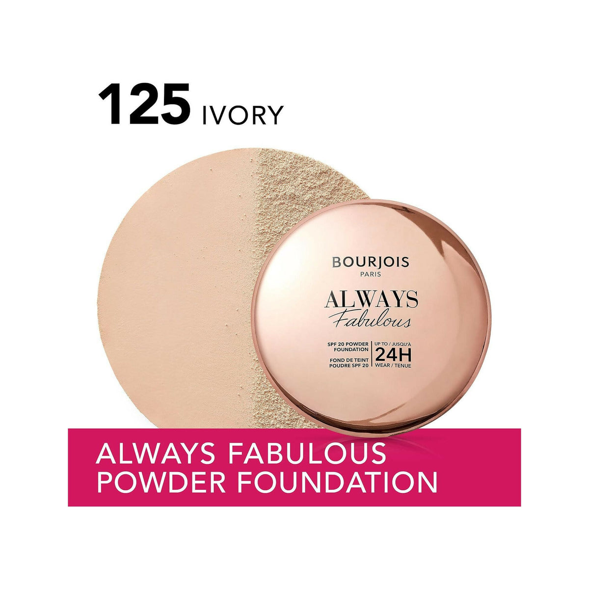 Bourjois Always Fabulous Fondotinta Compatto In Polvere 125 Ivory 7g SPF20-2