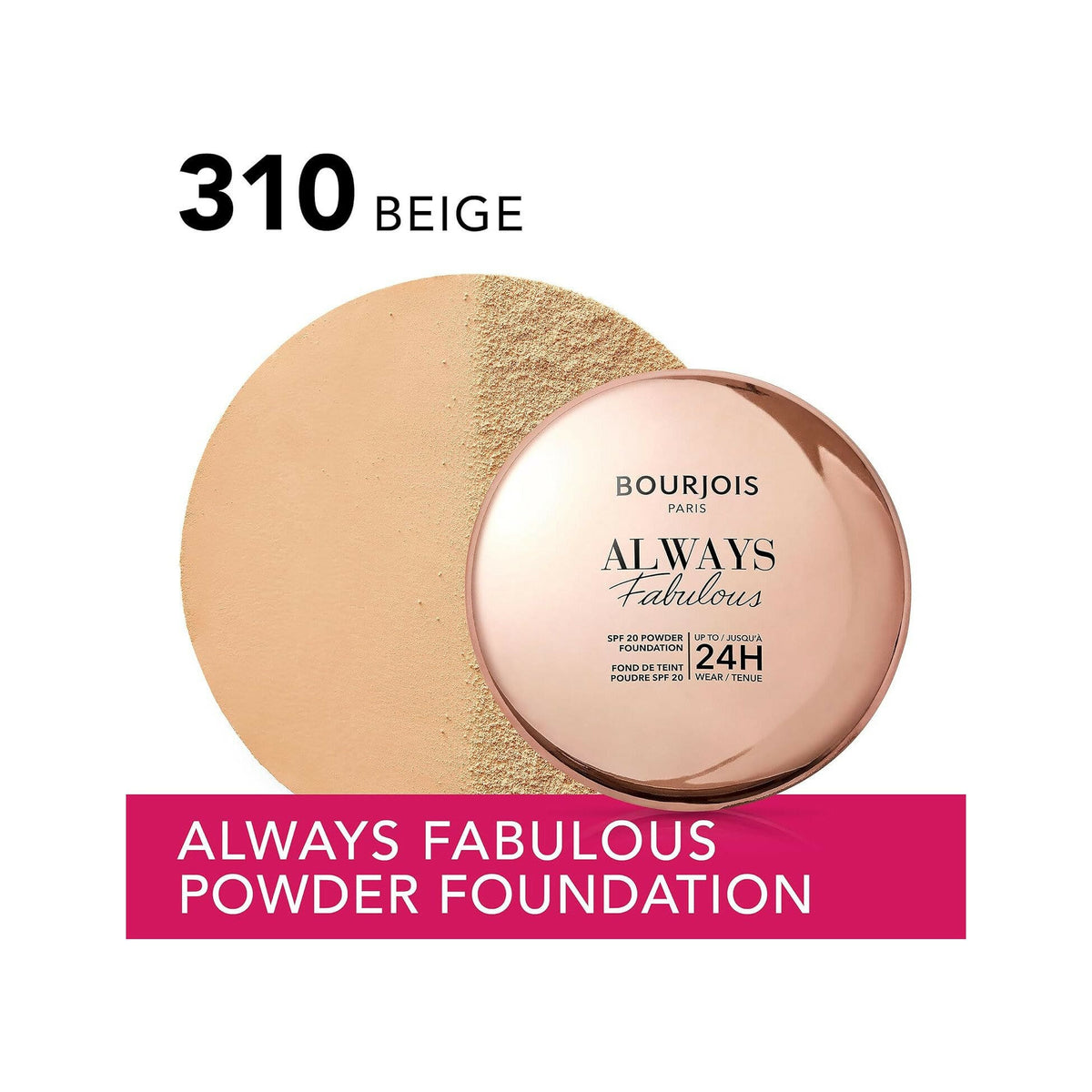 Bourjois Always Fabulous Fondotinta Compatto In Polvere 310 Beige 7g SPF20-2