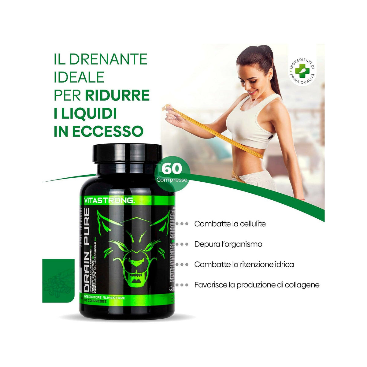Vitastrong Drain Pure 60 Compresse-2