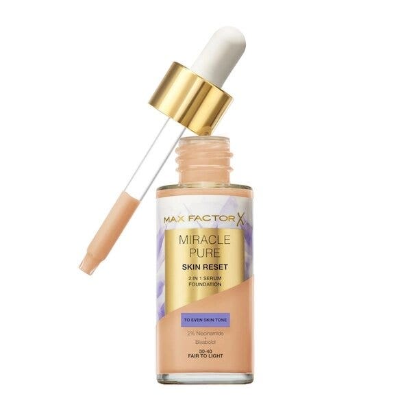 Max Factor Fondotinta Miracle Pure Skin Reset 2 in 1 Siero 30ml - Fair To Light-1