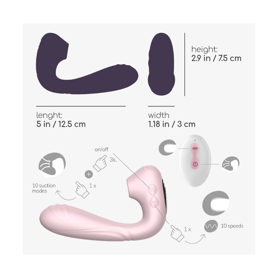 Crushious Pookie Stimolatore Clitorideo Con Telecomando Rosa-6