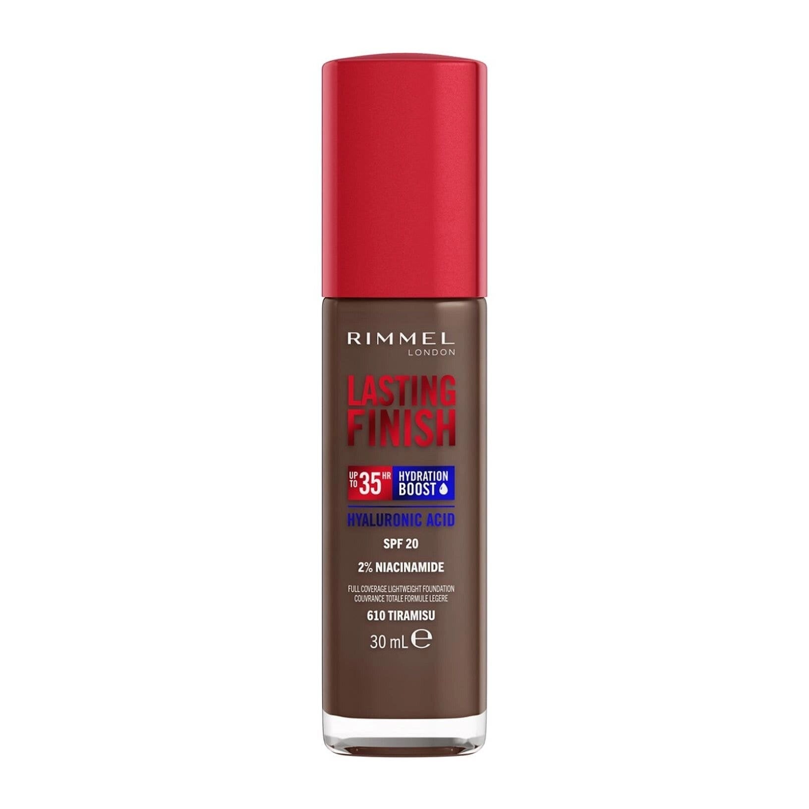 Rimmel Fondotinta Lasting Finish 35h Con Acido Ialuronico 610 Tiramisu 30ml-1